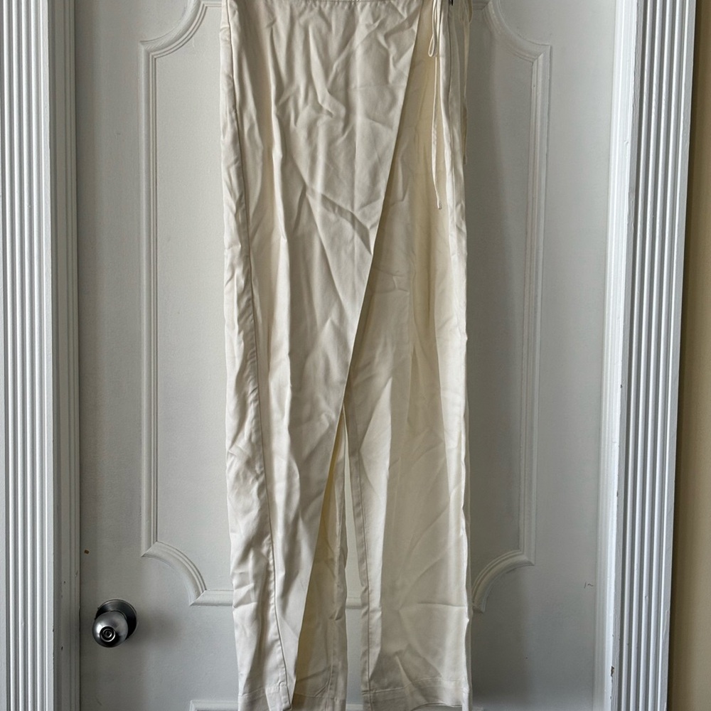 Cream Jumpsuit with Minimalist Design
